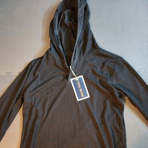 True Rock waffle knit Hoodie shirt XL BLACK